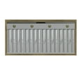 thumbnail image 5 of Forno Vittorio 48-Inch Wall Mount Range Hood, White with Antique Brass Trim, 424 CFM Airflow, Dishwasher-Safe Baffle Filters, Remote Control, 3-Speed Fan, Bright LED Lighting, 5 of 5