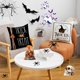 thumbnail image 4 of Juego de 4 fundas de almohada decorativas de Halloween de 18 x 18 pulgadas, diseño de granja de Happy Halloween, funda de cojín decorativa de otoño en blanco y negro para sofá de casa, 4 of 5