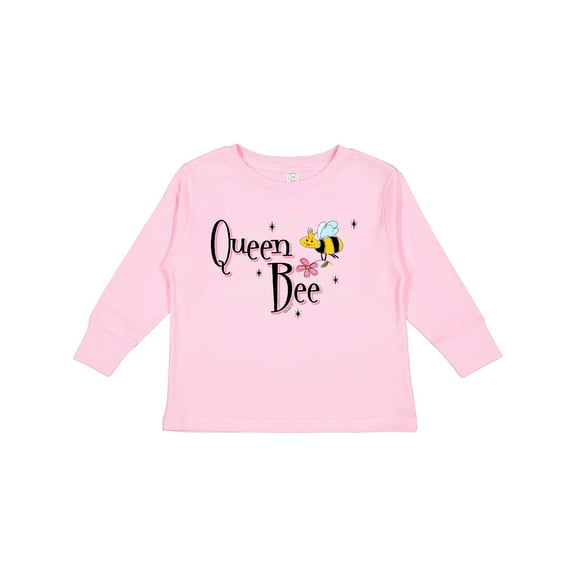 Inktastic Queen Bee Girls Long Sleeve Toddler T-Shirt