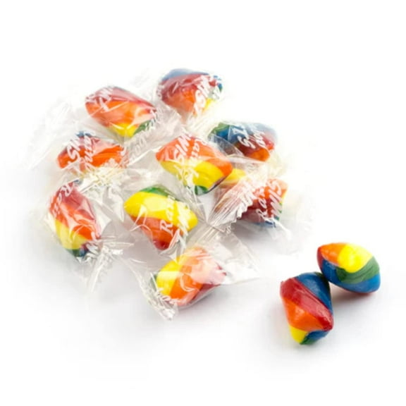 Naturejam Rainbow Cylinder Shaped Candy Twists - 2 Pounds - Fruit Flavored