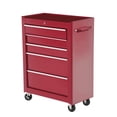 thumbnail image 1 of HOMCOM 5 Drawer Rolling Tool Chest Lockable Tool Cabinet for Garage Red, 1 of 10