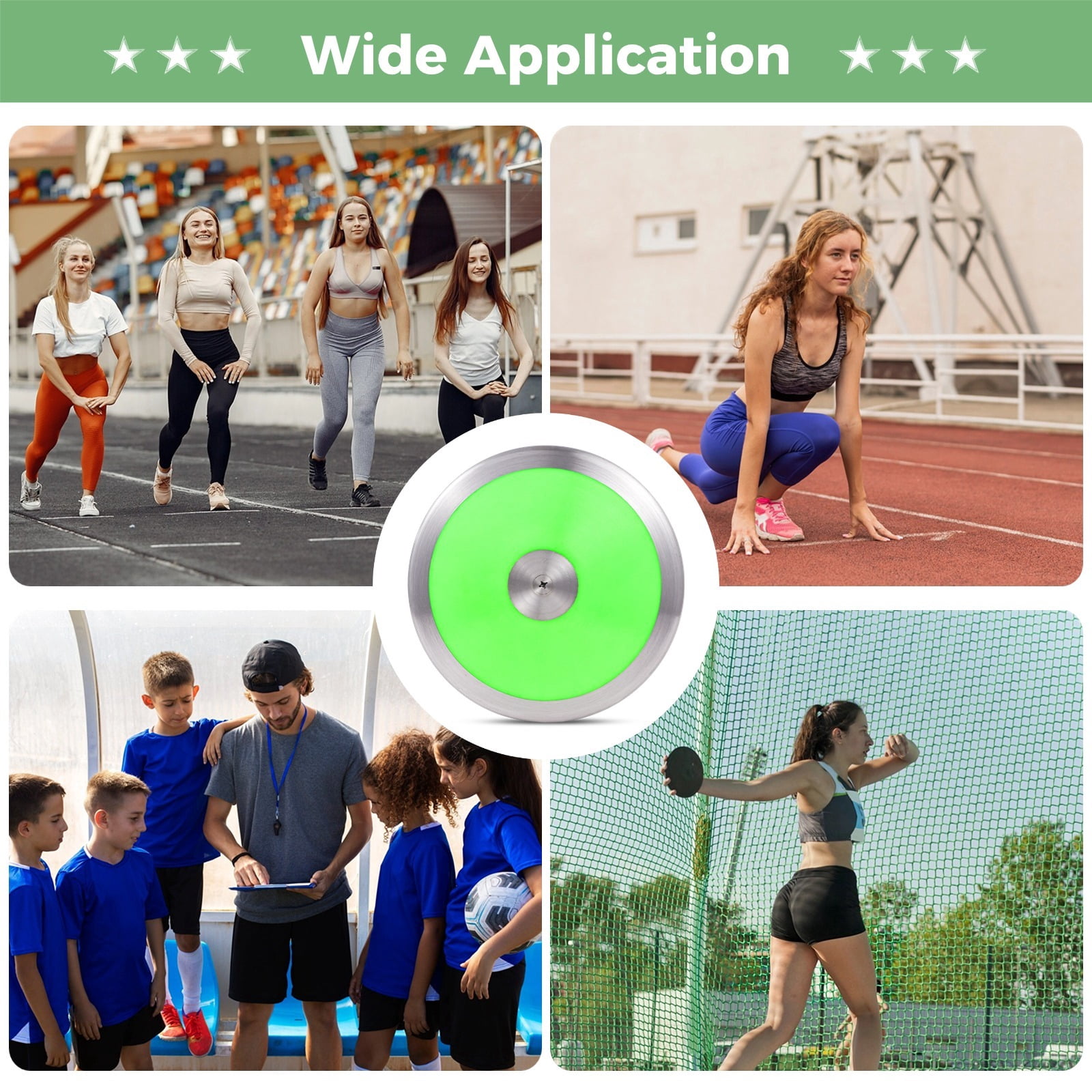 2 PCS 1.6 Kg Sports Training Discus, Track and Field Discus for High School Boys Girls, Reliable Nylon-Iron Built, Easy-to-Grip Anti-Slip Polished Finish, Sports Practice Discus