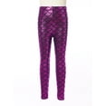 thumbnail image 2 of Zaldita Girls Full Length Leggings Kids Thick Warm Winter Leggings Scales Fish Pants Dancewear Activewear Hot Pink 140, 2 of 7