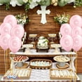 thumbnail image 4 of PMU 11 Inches Round Pearl Pink Baptism Dove Latex Balloon Pkg/12, 4 of 6