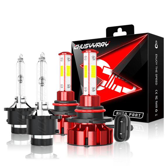 For Acura MDX 2007-2013 6000K 9005/HB3/H10 D2S LED HID Headlight High Low Beam 4x Bulbs Combo Kit