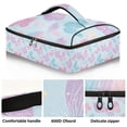 thumbnail image 2 of Iauyy Casserole Carrier for Hot Food Insulated Casserole Travel Carry Bag with Lid Food Warmer Bag for Party/Picnic,Light-colored Butterflies, 2 of 7