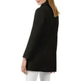 thumbnail image 4 of INSPIRE CHIC Women's Peter Pan Collar Double Breasted Winter Long Trench Pea Coat XS Black, 4 of 8