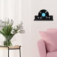 thumbnail image 3 of OULII Black Floating Vinyl Record Shelf Wall-Mounted Acrylic Storage Rack for Cds Albums and Documents, 3 of 8