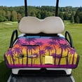 thumbnail image 2 of COEQINE Golf Cart Seat Blanket Towel, Folds Compact for Carrying, 51.2x30.3 Inch Fit for EZGO/Yamaha/Club Car, 4 Compartment Storage, Quilted Comfort Layer, Pink Blue Hawaiian Palm Tree, 2 of 8