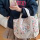 thumbnail image 4 of Bolso de mano acolchado floral para mujer bolso Hobo elegante informal para viajes al aire libre, 4 of 6