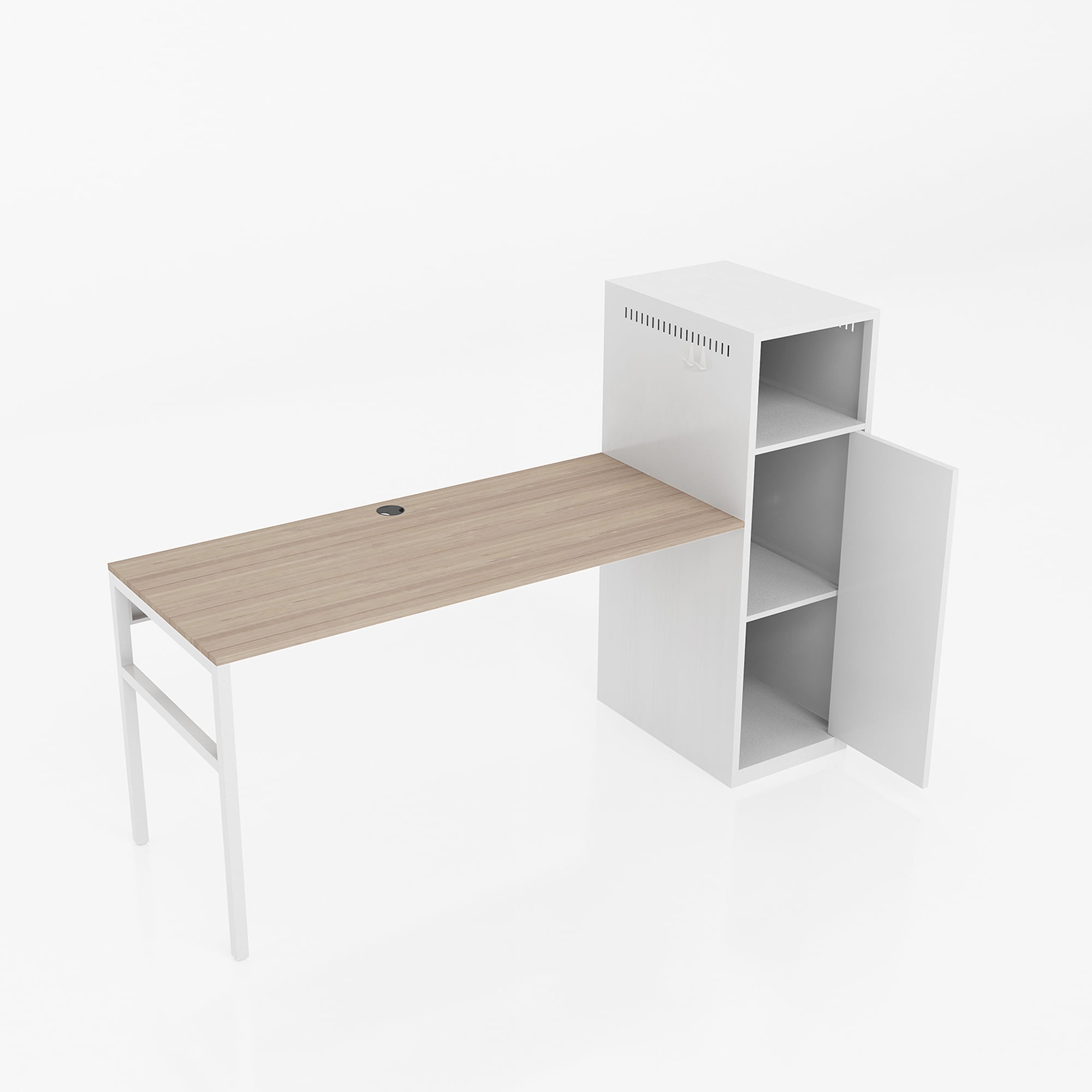 On Sale Home Office Desks with Storage Cabinet, Wood Computer Desk Table with Metal Locker for Bedroom/Living Room On Sale Home Office Desks with Storage Cabinet, Wood Computer Desk Table with Metal Locker for Bedroom/Living Room