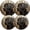 Black1102, variant on Electric Stove Burner Covers,4 Pcs Round Gas Burner Cover,8 and 10 Inch,Stained - glass - inspired Poppy Composition