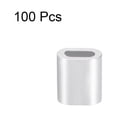 thumbnail image 3 of M2 Aluminum Oval Sleeve 2.2mm(3/32") Steel Wire Rope Ferrule 100 Pcs, 3 of 5