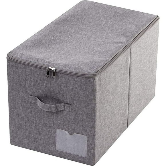 56 x 32 x 33 cm (L x W x H) - Foldable storage box for winter clothes with lid - Compatible with Ikea Pax Closet with a depth of 60 cm - Dark gray