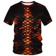 thumbnail image 5 of BUWTTER T Shirts for Man Summer 3D Printed Short Sleeves Comfort Blouse Top Full Graphic Vacation Loose Men Shirts Orange XXXL, 5 of 6