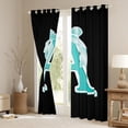 thumbnail image 3 of Manfei Initial A Letter Black Out Curtains for Kid, Princess Cyan Bowknot Curtains Pack of 2 (42x63 Each), Kawaii Cute Cartoon Bedroom Curtains, Curtains Blackout Home Decor, 3 of 6