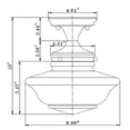 thumbnail image 3 of Design House 577494 Schoolhouse Ceiling Mount Light, Satin Nickel, 3 of 6