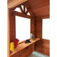 thumbnail image 4 of Kids Furniture Wooden Kids Playhouse with 2 windows and flowerpot holder,42"Lx46"Wx55"H,Golden Red,Baby Furniture, 4 of 6