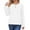White, variant on yillto Womens Crewneck Buttons Tops Pullover Basic Long Sleeve Summer Lightweight Loose Tee Blouse