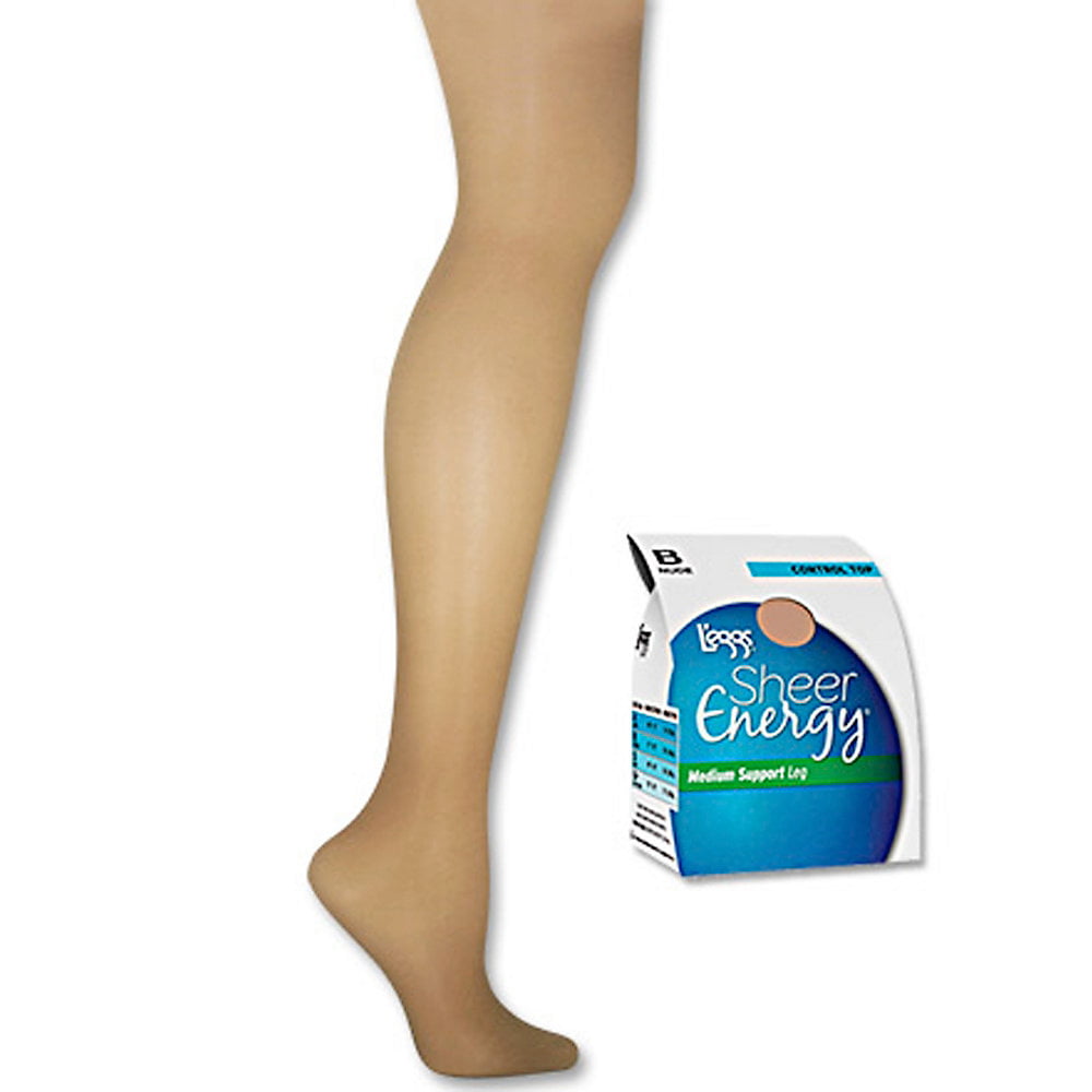 Leggs Womens Sheer Energy Sheer Toe And Sheer Leg Pantyhose,