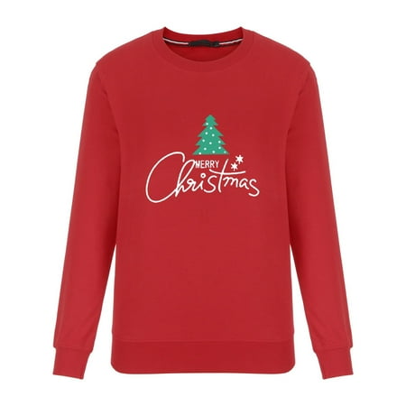 

LYXSSBYX Christmas Pajams Family Matching Christmas Women Mom Print Blouse Tops Hoodless Sweatshirts Family Clothes Pajamas