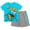 Blue/gray, variant on Sesame Street Elmo Cookie Monster Big Bird T-Shirt and Mesh Shorts Outfit Set Infant to Little Kid
