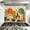 Color 2, variant on Peel and Stick Backsplash Mural for Kitchen, 35.4x23.6 inch Vinyl Wall Decal Boho Peacock Art Nouveau Maximalist Warm Rust Orange Large Scale Teal Removable Wallpaper for Stove