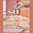 thumbnail image 4 of Tretiva Glass Infuser, Tea 3-in-1 Smart Tea Infuser, Travel Glass Tea Infuser, Double Layered Glas Tea Separation Leak-Proof Tea Maker, for Blooming & Loose Leaf Tea , Tea Water Separation Pot, 4 of 6