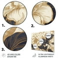 thumbnail image 3 of Designart "Carnation Flower Gold Blue I" Floral Carnation Metal Art Print, 3 of 5