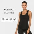 thumbnail image 6 of Women's Workout Long Plus Size Tank Tops Loose Fit Yoga Athletic Exercise Active Running Sports Sleeveless Shirts Tops, 6 of 8