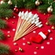 thumbnail image 4 of Palillos de bambú desechables para fruta navideños | Diseño de árbol de copos de nieve blancos | Palitos de madera ecológicos para decorar frutas navideñas | Decoración de mesa para aperitivos,, 4 of 6