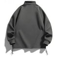 thumbnail image 4 of pstuiky Camisas de manga larga de invierno para hombre, Chaqueta tipo cárdigan con capucha y bolsillo de manga larga con cremallera de color liso a la moda para hombre camisetas de hombre m, 4 of 6