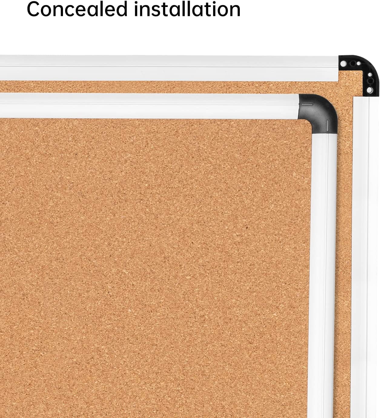 VUSIGN 2 in 1 Combo Whiteboard for Wall Magnetic Dry Erase Board Cork Combination Board 24" x 36" School Supplies