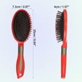 thumbnail image 2 of Unique Bargains 1 Pcs Hair Brush Detangling Brush for Women and Men Hair Brush for Straight Curly Plastic Red, 2 of 7