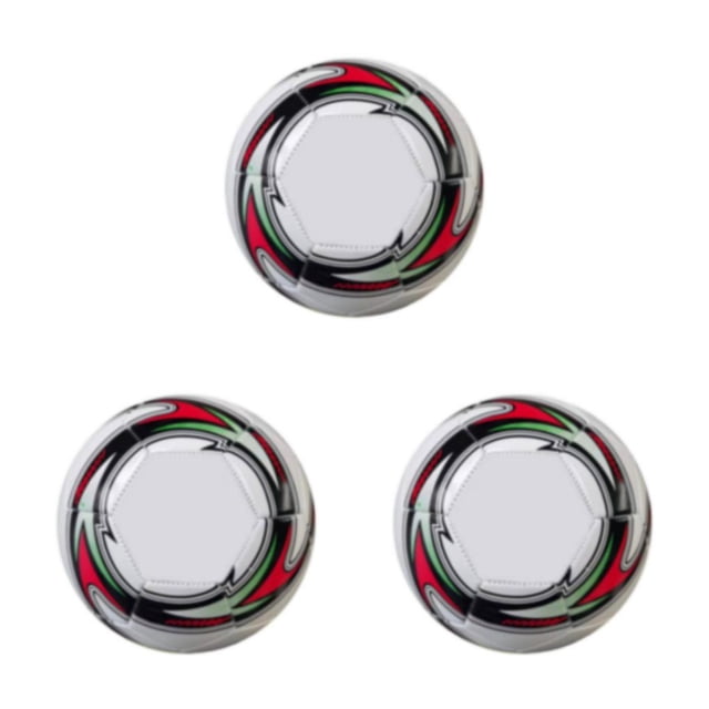 Youkk Fun Soccer Ball For Kids Waterproof Competitive Game PU Leather Fun Football Training Soccer Ball White 3Set
