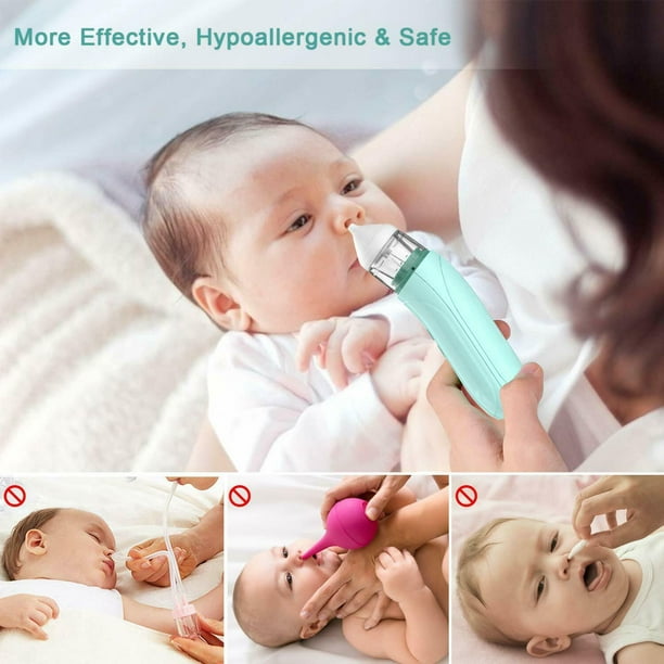 Aspirateur nasal pour bébé - Puissant suceur de nez et nettoyant anti-morve  sûr pour N