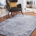 thumbnail image 4 of SAFAVIEH Tucson Brooke Traditional Machine Washable Area Rug, 6' x 6' Square, Light Blue/Navy, 4 of 15