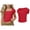 Red, variant on T Shirts for Girls Short Sleeve Square Neck Ribbed Tshirts Kids Basic Plain Girl Tops,Beige,11-12 Years