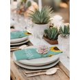thumbnail image 5 of Sunflowers Cloth Napkins Set of 6 Reusable Dinner Napkins, Modern Bee You Are My Sunshine Teal Green Cocktail Napkin Washable Table Napkins for Wedding/Holiday Party/Baby Shower 20"x20", 5 of 7