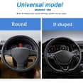 thumbnail image 4 of Car Steering Wheel Cover, 14.5"-15" Leather Anti-Slip Sporty Vehicle Steering Wheel Protector, Soft Breathable Auto Interior Decoration Accessories, Universal for SUV Truck Sedan (Grey), 4 of 6