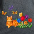 thumbnail image 3 of CafePress - Orange Cat In Tulips T Shirt - Women's Traditional Fit Dark T-Shirt, 3 of 4