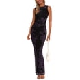 thumbnail image 1 of Vestido PRETTYGARDEN 2026 sin mangas con fruncidos y estampado floral maxi M, 1 of 7
