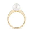 thumbnail image 2 of ANGARA South Sea Cultured Pearl Reverse Tapered Shank Ring in 14K Yellow Gold for Women | June Birthstone, Birthday, Anniversary, Jewelry Gift for Women | Pearl Ring, 2 of 9