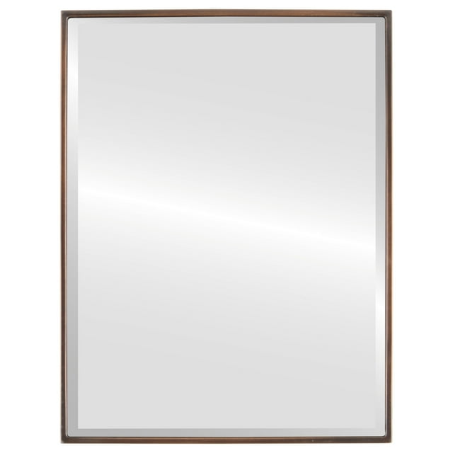 Miroir Rectangulaire Encadré Singapore - Bronze Frotté - 25 Pouces x 37 Pouces