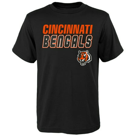 Youth Black Cincinnati Bengals Outline T-Shirt