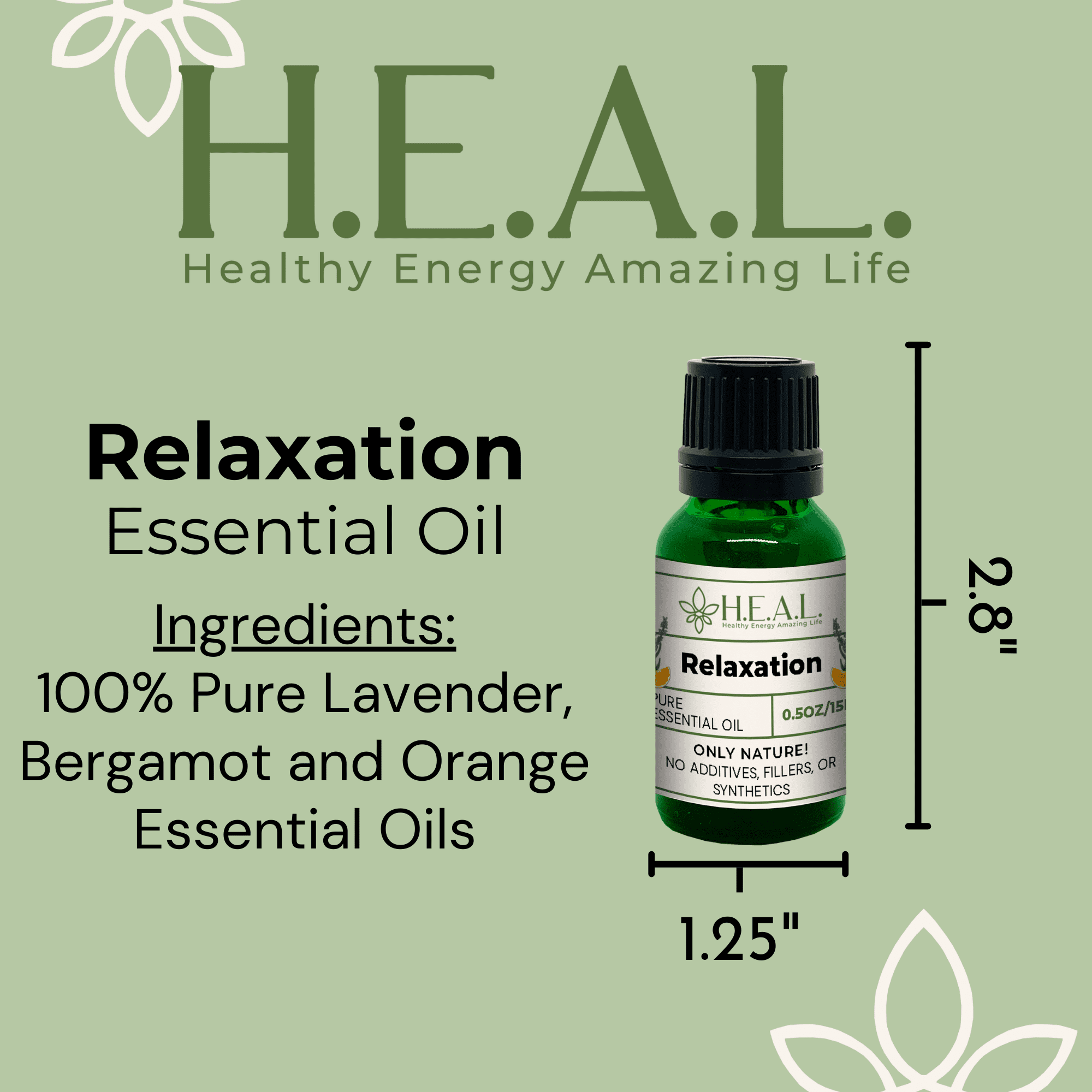 H.E.A.L. Essential Oil Gift Set with Romantic Aromatherapy Blends, 3 Pack