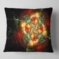 thumbnail image 2 of Designart Fractal Yellow N Red Flower - Floral Throw Pillow - 18x18, 2 of 5