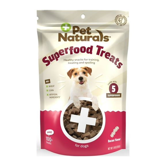 Pet Naturals Superfood Bacon Training Treats 120 Count Bag