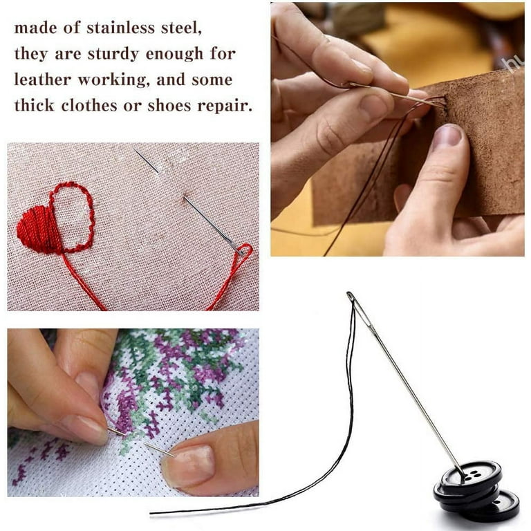 9PCS Sewing Needles Large Eye Hand Blunt Needle Embroidery Darning