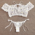 thumbnail image 3 of Women's Lingerie Set with Garter Belt, Seductive Underwear Bodystocking Fishnet Bodysuit, 3 of 5